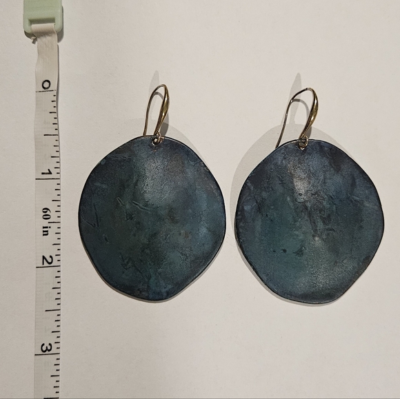 NEW RLM Studio Blue Earrings Bohemian 70s Retro Cottagecore Feminine Preppy - Picture 7 of 8